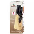 Set cutite de bucatarie 8 elemente, cu suport din lemn, Kinghoff