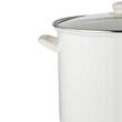 Oala cu capac, din inox emailat, alba, 14l, 28cm, Florina
