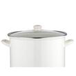 Oala cu capac, din inox emailat, alba, 14l, 28cm, Florina