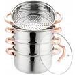 Set de 5 piese, oala pentru fiert cu abur, inox, diametru 22 cm, capacitate 4 litri, Klausberg