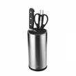 Suport rotund universal pentru cutite, inox satinat, 11,6 x 11,6 x 23,4 cm, argintiu, KingHoff