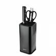 Suport universal pentru cutite, patrat, inox, 11 x 11 x 23.3 cm, negru, KingHoff 