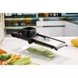 Feliator manual pentru legume tip mandolina, recipient inclus, 32 x 11.5 x 13 cm, negru transparent, Kinghoff