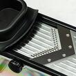 Feliator manual pentru legume tip mandolina, recipient inclus, 32 x 11.5 x 13 cm, negru transparent, Kinghoff