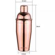 Shaker barman, pentru bauturi si cocktail-uri, 750 ml, rose, Klausberg