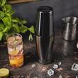 Set shaker, 2 recipiente pentru bauturi si cocktailuri,  inox, capacitate 600 ml 700 ml, grafit, Klausberg