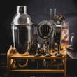 Set barman pentru bauturi si cocktail-uri, shaker, 15 piese, argintiu, Klausberg