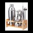 Set barman pentru bauturi si cocktail-uri, shaker, 15 piese, argintiu, Klausberg