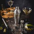 Set barman pentru bauturi, cocktailuri, shaker, 12 elemente, argintiu, Klausberg