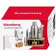 Set barman pentru bauturi, cocktailuri, shaker, 12 elemente, argintiu, Klausberg
