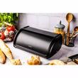 Cutie pentru paine cu capac rulant, otel inoxidabil lacuit, 44 x 27 x 18.5 cm, neagra, Kinghoff