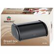 Cutie pentru paine cu capac rulant, otel inoxidabil lacuit, 44 x 27 x 18.5 cm, neagra, Kinghoff