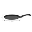 Tigaie pentru clatite din aluminiu cu invelis antiaderent, diametru 26 cm, accesoriu lemn inclus, negru, Kinghoff