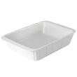 Vas termorezistent din ceramica dreptunghilar pentru cuptor, 34 x 23 x 7 cm, capacitate 3 litri, alb, Satia Florina