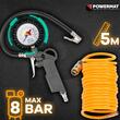 Kit pentru compresor, pistol suflat, umflat, 6 piese, accesorii, Powermat