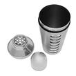 Shaker pentru bauturi si cockteil, 600ml, argintiu, cu retete, din inox, Kinghoff