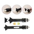 Set aplicator si razuitor silicon pentru bucatarie, baie, podea, ferestre, 4 capete incluse, negru, Verke
