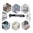 Set aplicator si razuitor silicon pentru bucatarie, baie, podea, ferestre, 4 capete incluse, negru, Verke