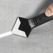 Set aplicator si razuitor silicon pentru bucatarie, baie, podea, ferestre, 4 capete incluse, negru, Verke