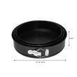Set 3 forme antiaderente pentru copt tort, prajituri, cu perete detasabil, 24 , 26, 28 cm, negre, Kinghoff