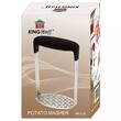 Zdrobitor pentru cartofi si legume din inox, maner ergonomic antiderapant, 18 x 11 cm, argintiu – negru, Kinghoff