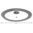 Capac universal din sticla si silicon, 24, 26, 28 cm, Kinghoff