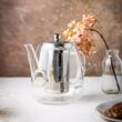 Infuzor din sticla, cu filtru si capac din inox, pentru ceai, 0.60L, Kinghoff