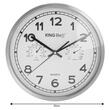 Ceas de perete, cu fundal alb, inox, Ø30cm, Kinghoff