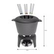 Set fondue, pentru branzeturi, ciocolata, cu 6 furculite, din fonta, Kinghoff