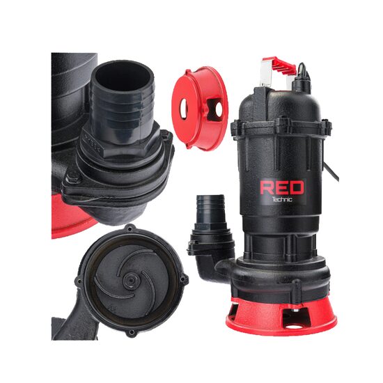 Pompa submersibila pentru apa murdara, 2" capacitate 6000 l/h, putere motor 750 W, Red Technic