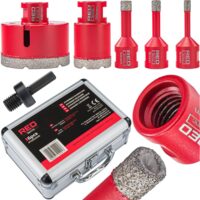 Set carote diamantate, 6 - 68 mm, HEX, M14, 6 piese, Red Technic