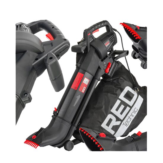 Suflanta pentru frunze, 3 in 1, aspirator, tocator, putere 3500 W, Red Technic