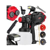 Pistol vopsit electric HVLP , 650 W, capacitate rezervor de vopsea 1200 ml, duze 1,0 / 1,8 / 2,5 mm Red Technic