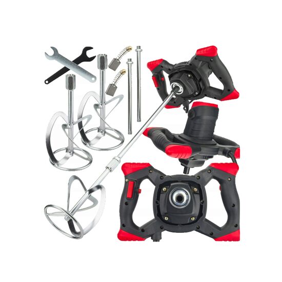 Malaxor electric pentru vopsea, amestecator mortar, tencuiala 2650 W, cu 2 melci, Red Technic