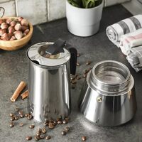 Espressor de cafea pentru aragaz, 0.3L, argintiu, Kinghoff