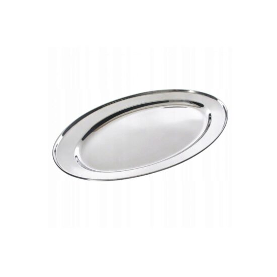 ***Tava ovala, din inox, argintie 30cm, Kinghoff