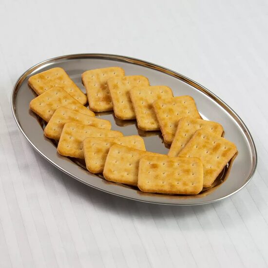 Tava ovala, din inox, argintie 40cm, Kinghoff