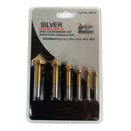 Set 6 freze conice cu tija ambore Silver 