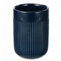 Suport pentru periute dinti, pensule, din ceramica, albastru marin, Sepio