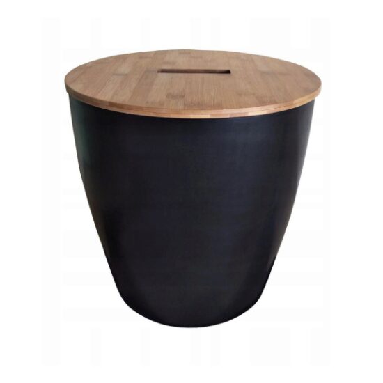 Cos pentru rufe 35 x 35 x 51 cm 40 L, cu capac bambus, Scandi Sepio
