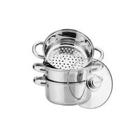 Set de 4 piese, oala pentru fiert cu abur, inox, 18 cm 2.5 litri Kinghoff