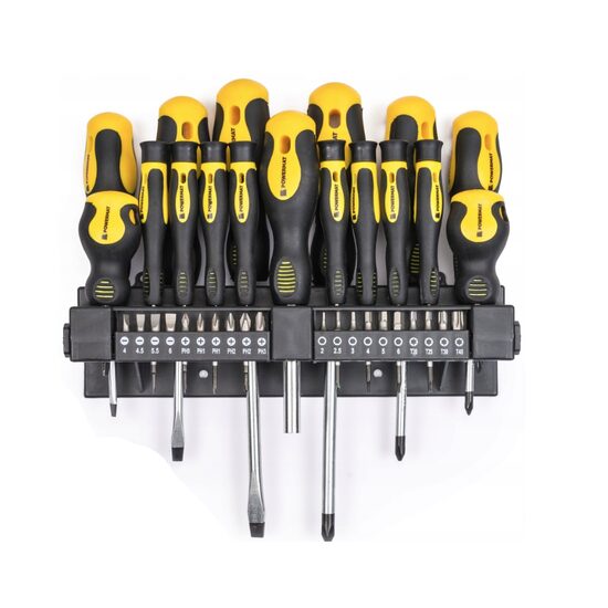 Set 37 surubelnite cu suport, mecanica fina, biti imbus, Powermat