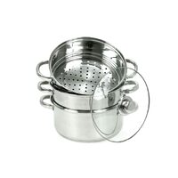 Set de 4 piese, oala pentru fiert cu abur, inox, 24 cm 5 litri Kinghoff