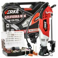 Mini freza electrica, minibiax 170W 220V 126 piese VERKE  
