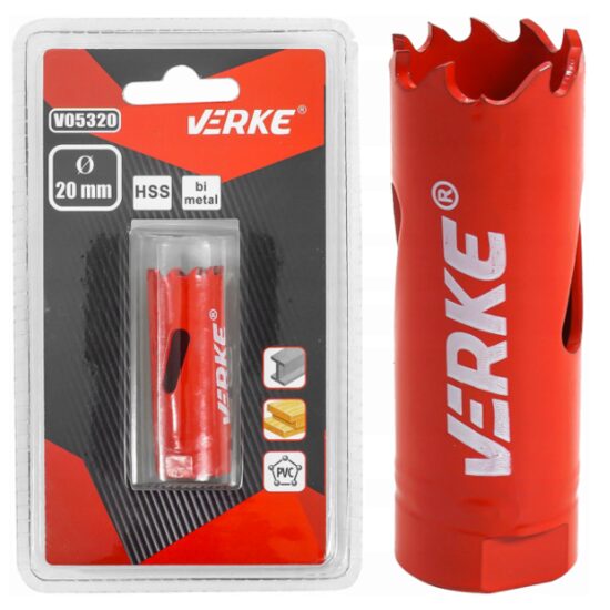 Carota bimetal pentru lemn, fier, 20mm Verke