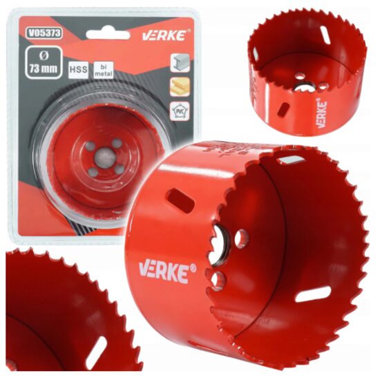 Carota bimetal pentru lemn, fier, pvc, 73mm Verke