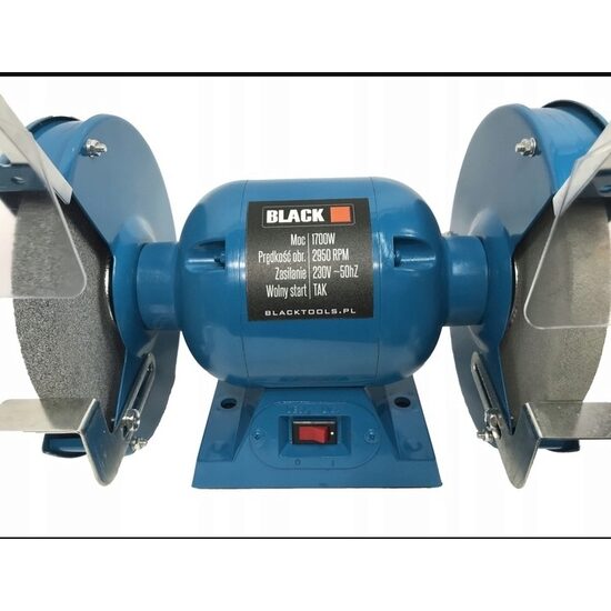 Polizor de banc  cu 2 pietre 200 mm, 1700W, BLACK, 46502