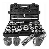 Trusa chei tubulare mari 26 piese 3/4 " 21- 50 mm, 1" 55-60-65 mm Verke