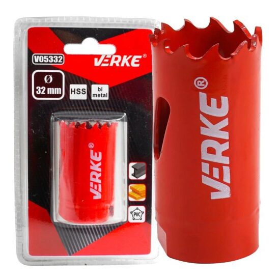 Carota bimetal pentru lemn, fier, 32mm Verke