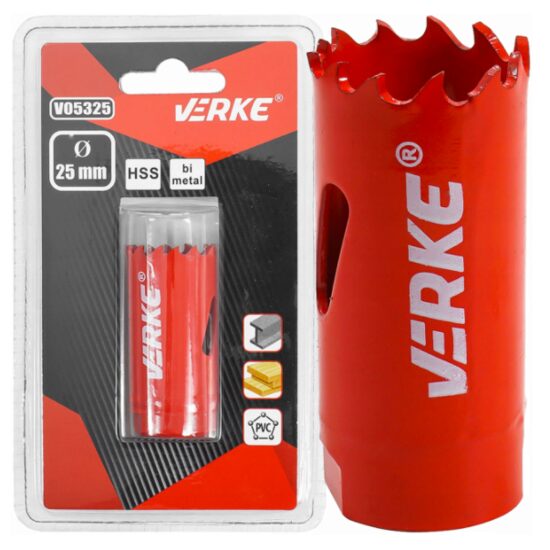 Carota bimetal pentru lemn, fier, 25mm Verke